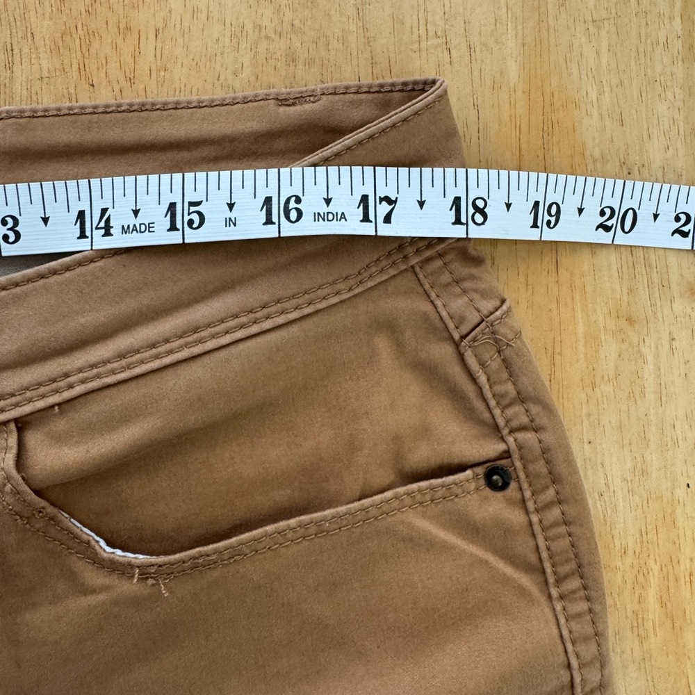 Kensie Jeans Effortless Ankle Mid Rise Camel Color Size 14 - Picture 6 of 7